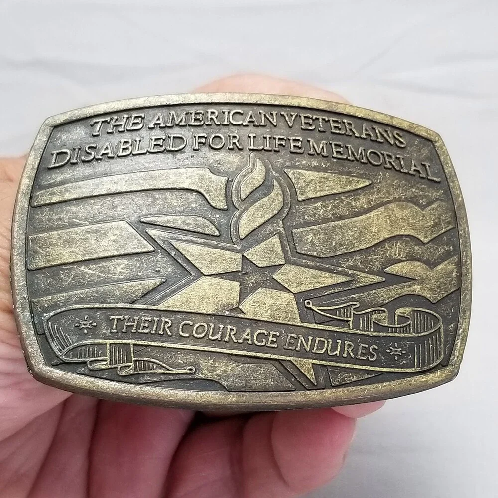 American Veterans Disabled for Life‎ Memorial Belt Buckle 2007 Sponsor